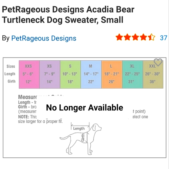 NWOTs PetRageous designs knit turtleneck coat, size M - Picture 5 of 5